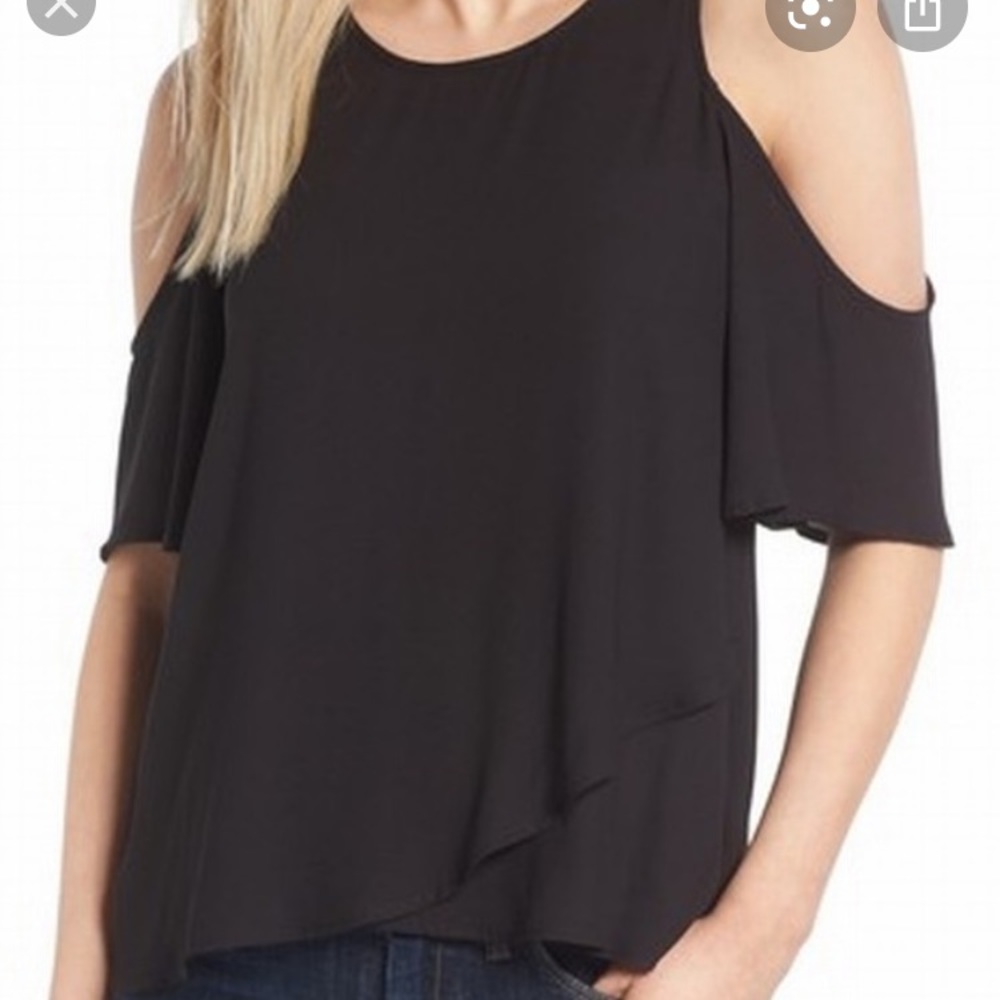 Black Lush Cold Shoulder blouse